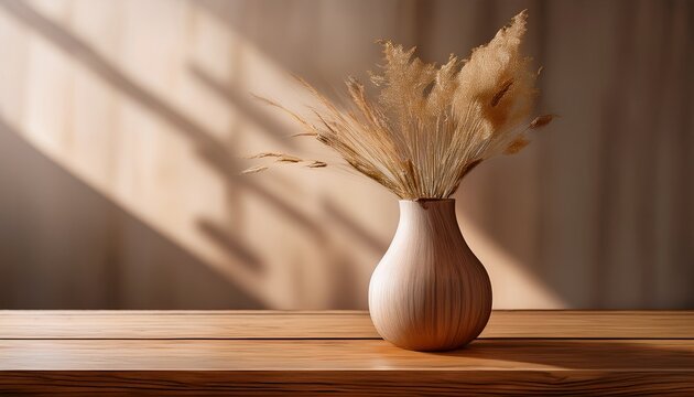 Stock Photography Zin A Beautiful Vase With A Background Of Wooden Table