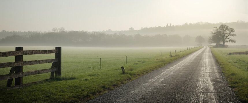 Morning fog in Mulken near Tongeren