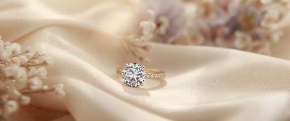 Unisex 18k Gold Diamond Ring with Genuine Diamonds