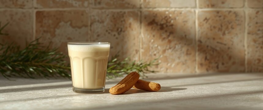 Traditional sweet served with Tiger nut milk