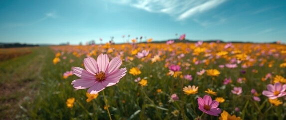 Fototapeta premium Beautiful Cosmos Flowers