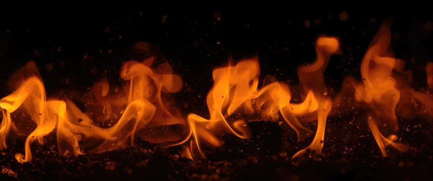 Fire and flames in an abstract style