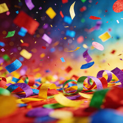 Colorfull confetti, Background for Carnaval.