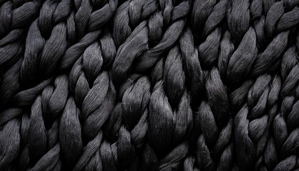 Abstract Background Of An Old Black Knit Texture Close Up