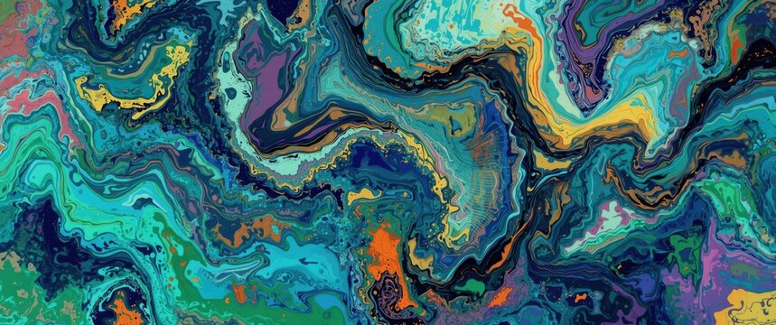 Memphis Background Pattern with Colorful Waves