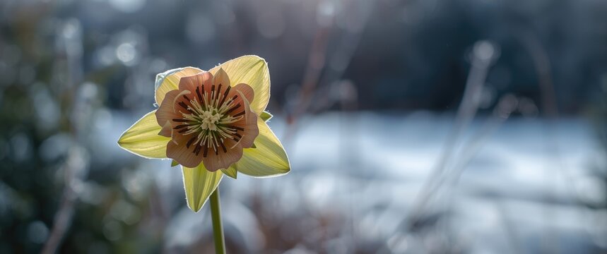 Hellebore flower detailed view - Powered by Adobe