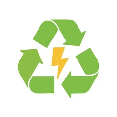 Obraz premium Recycle and eco icon set featuring recycling symbols, sustainability, green energy, and environmental concepts. Clean flat vector icons suitable for UI, ESG projects, packaging, branding, web