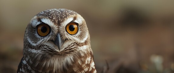 Fototapeta premium Burrowing owl observing its surroundings