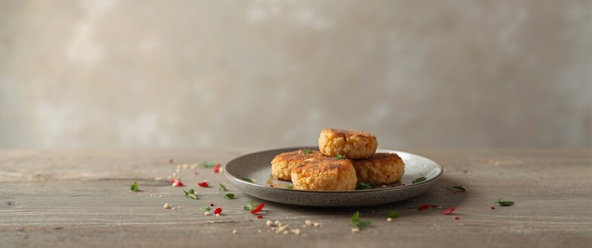 Crispy fried fish cakes