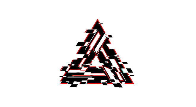 Triangle Glitch Art Design.