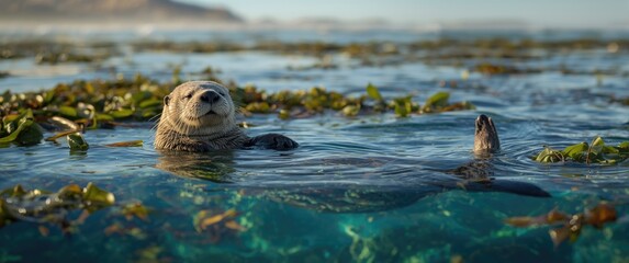 Fototapeta premium Sea Otter at Rest