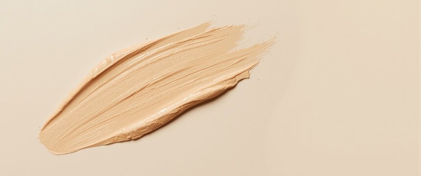Makeup foundation and smudge beige concealer with isolated background