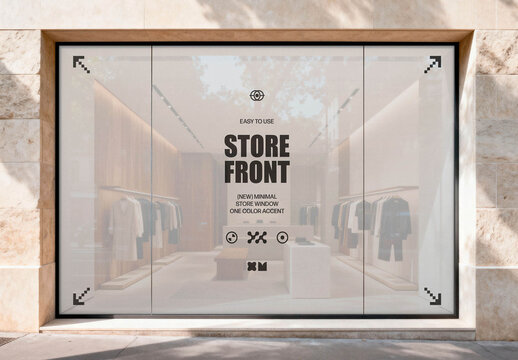 Shopfront Sticker Mockup