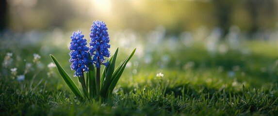 Muscari armeniacum - Blue Grape Hyacinth blooms