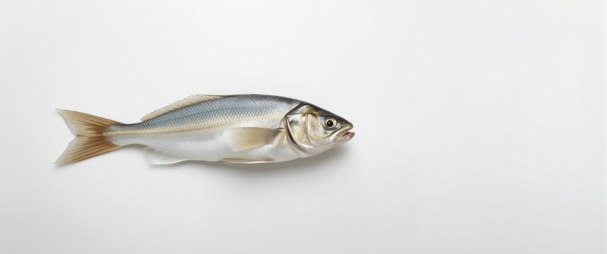 White background featuring fresh sole fish