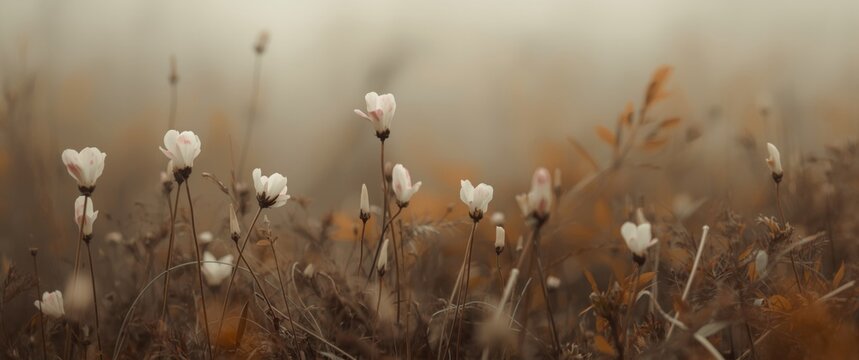 Natural background with Radhachura flowers merging into the scenery