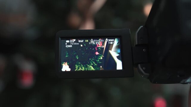 Shooting home video with retro camcoder.