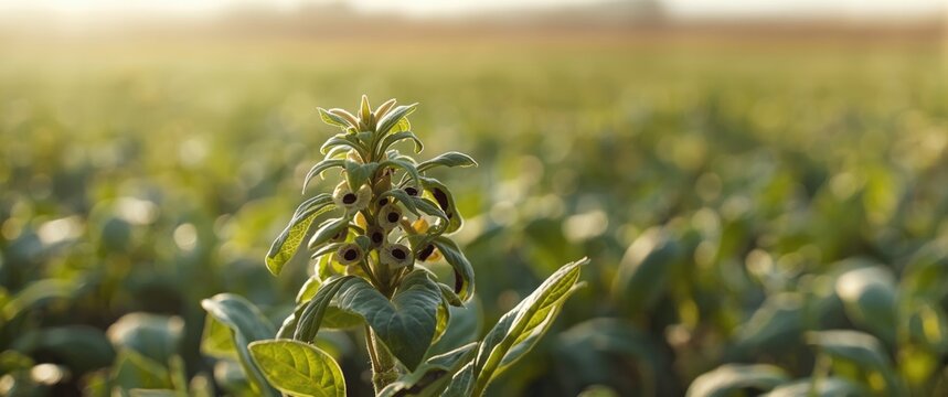 Alternaria Blight Symptoms in Mustard Agriculture: Brassicaceae, Brassica juncea, Alternaria brassicae, Brown Rings, Concentric Black Spots, Necrotrophic Fungal Disease, Oil Seed Crop, Pod Spots