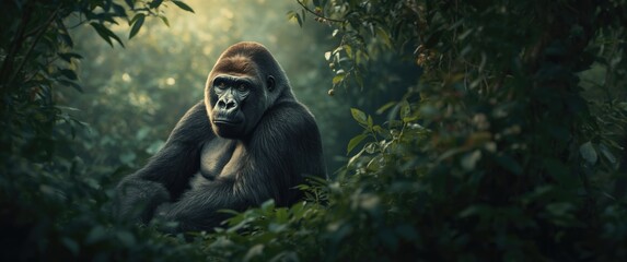 Western Lowland Gorilla Close-Up Portrait