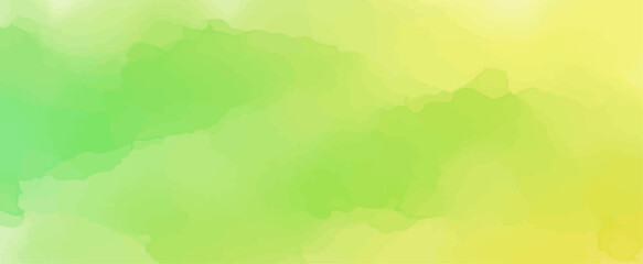 Bright gradient watercolor wash background in lime green and yellow for fresh artistic design