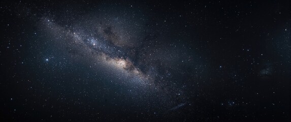 Core of the Milky Way galaxy surrounded by stars and cosmic dust in space