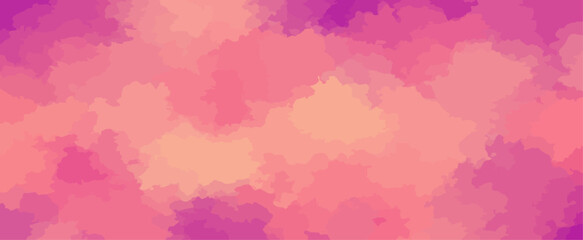 Obraz premium Abstract Watercolor Style Background in Pink Magenta and Peach Tones