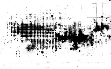 Vintage Grunge Halftone Pattern Texture. Vector Design.