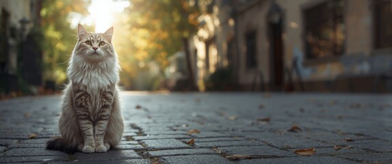 Cat portrait captured in the street