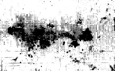 Distressed Halftone Dots Overlay Background