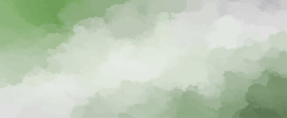 Abstract Watercolor Background in Earthy Green and White Gradient Texture Digital Paint Effect Vector