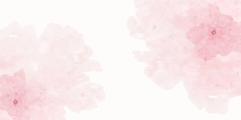 Soft pink rose petals and peony blossoms float across an abstract watercolor background with clouds and spring flowers, creating a beautiful floral sky for a romantic wedding bouquet © lima