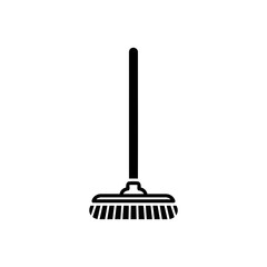 Household Cleaning Broom Stick Flat Vector Icon