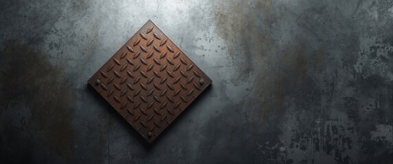 Diamond Metal Plate in Grunge Design