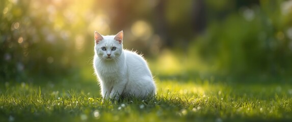 Elegant white feline