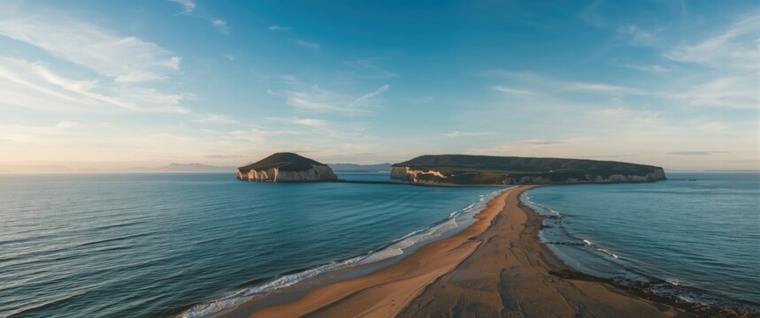 Ratos Island located in Pontevedra, Galicia, Northern Spain