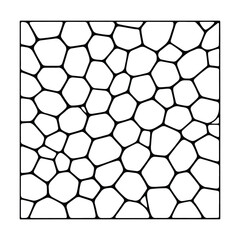 Obraz premium Voronoi with Strong Border Frame illustration, Organic Cell Mosaic Clipart, Abstract Geometric Pattern, Mosaic Pattern, Seamless Line Art 