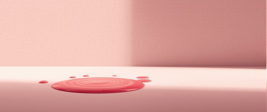 Nail Polish Spill on Pastel Pink Wallpaper, Perfect for Blog Cover Design