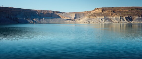 Open-Cast Mine with a Lake View