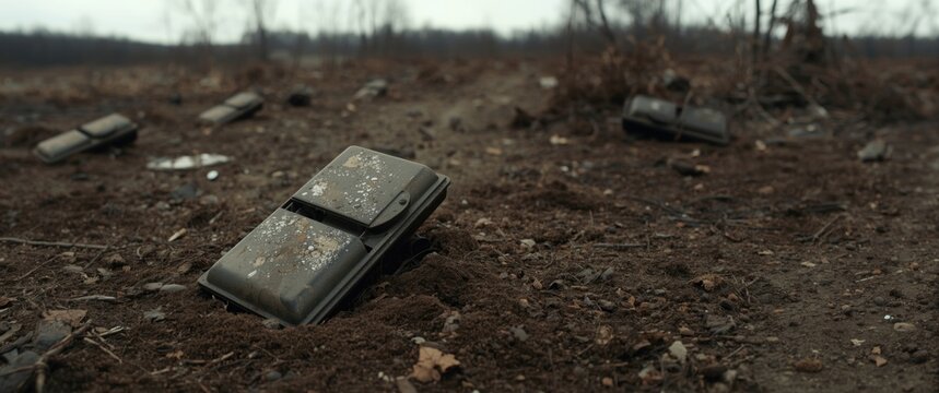 Ground-based military mines during the Russian-Ukrainian conflict