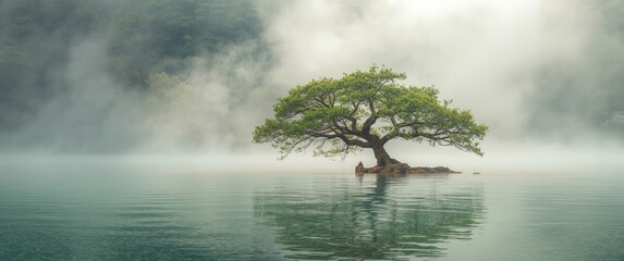 Naklejka premium Beitou, Taipei's beautiful hot spring water shrouded in mist, one of the most captivating spots.