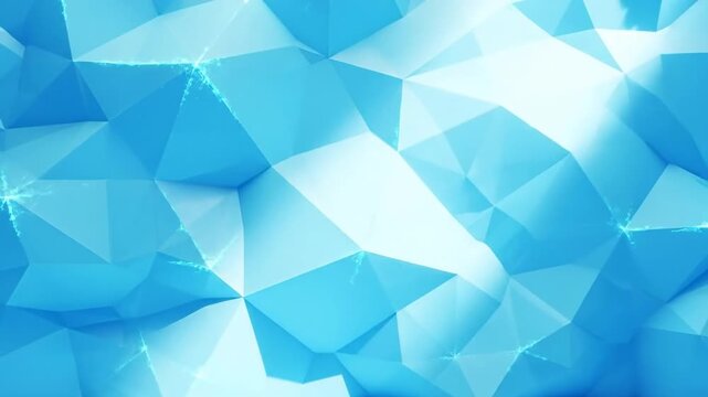 Abstract blue polygonal surface with geometric shapes, creating a modern and dynamic background.