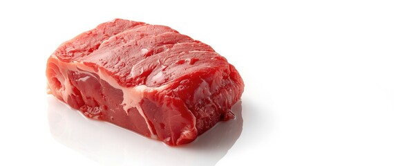 Obraz premium Raw beef meat pulp on a white background, isolated
