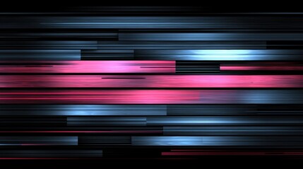 A digital art piece with a dark background and horizontal stripes of varying colors.