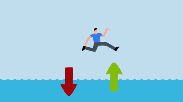 Bitcoin price skyrocket hit record high, 4k animation of fast rocket ship that bitcoin physical coin flies high through the clouds of space.