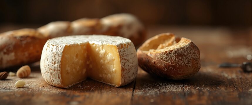 Reblochon from Savoy served with a French baguette