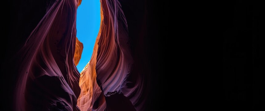 Sky View from Base of Slot Canyon
