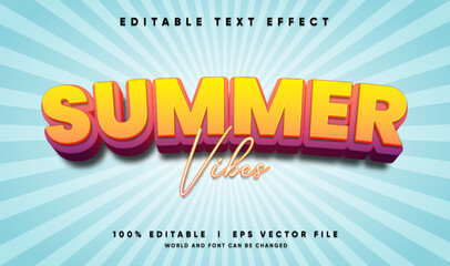 summer vector text effect with modern style