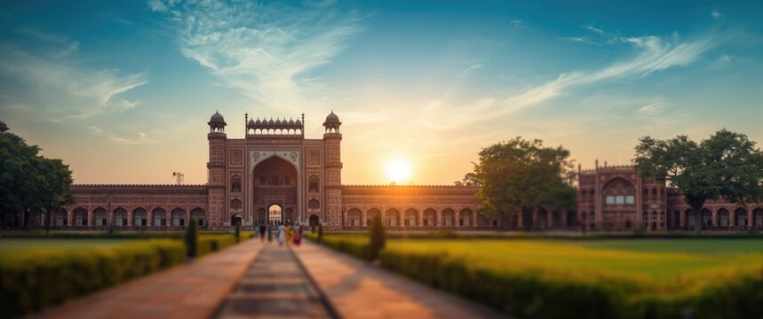 Buland Darwaza and Jama Masjid seen at Fatehpur Sikri