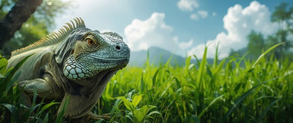 Obraz premium Iguana with an Angry Stare