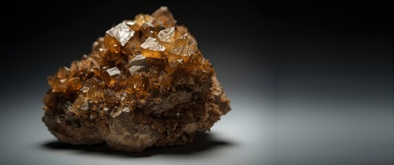 Fototapeta premium Geology Gem: Limonite Mineral Specimen and Crystal Rock